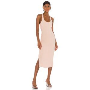 Revolve CRK + Vimmia Womens‎ T Back Tank Midi Dress Medium Sand Beige Bodycon